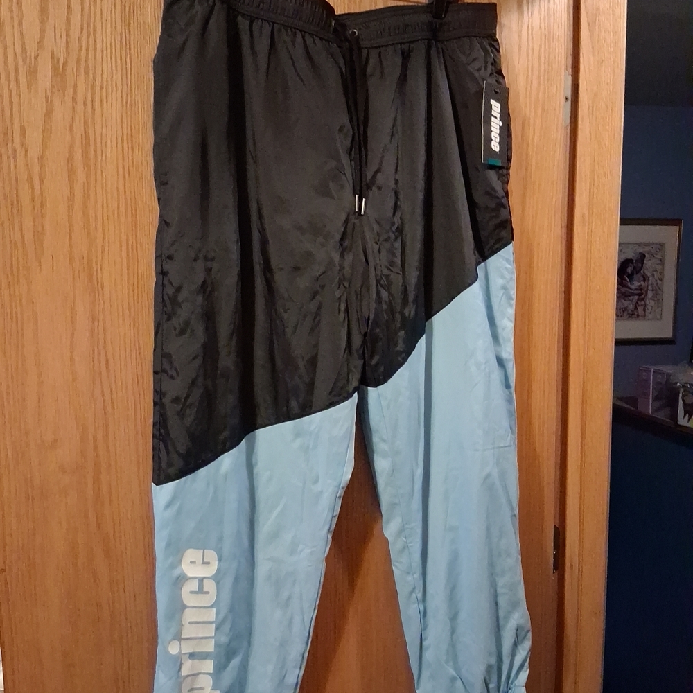 Prince Black and Blue Track Pants